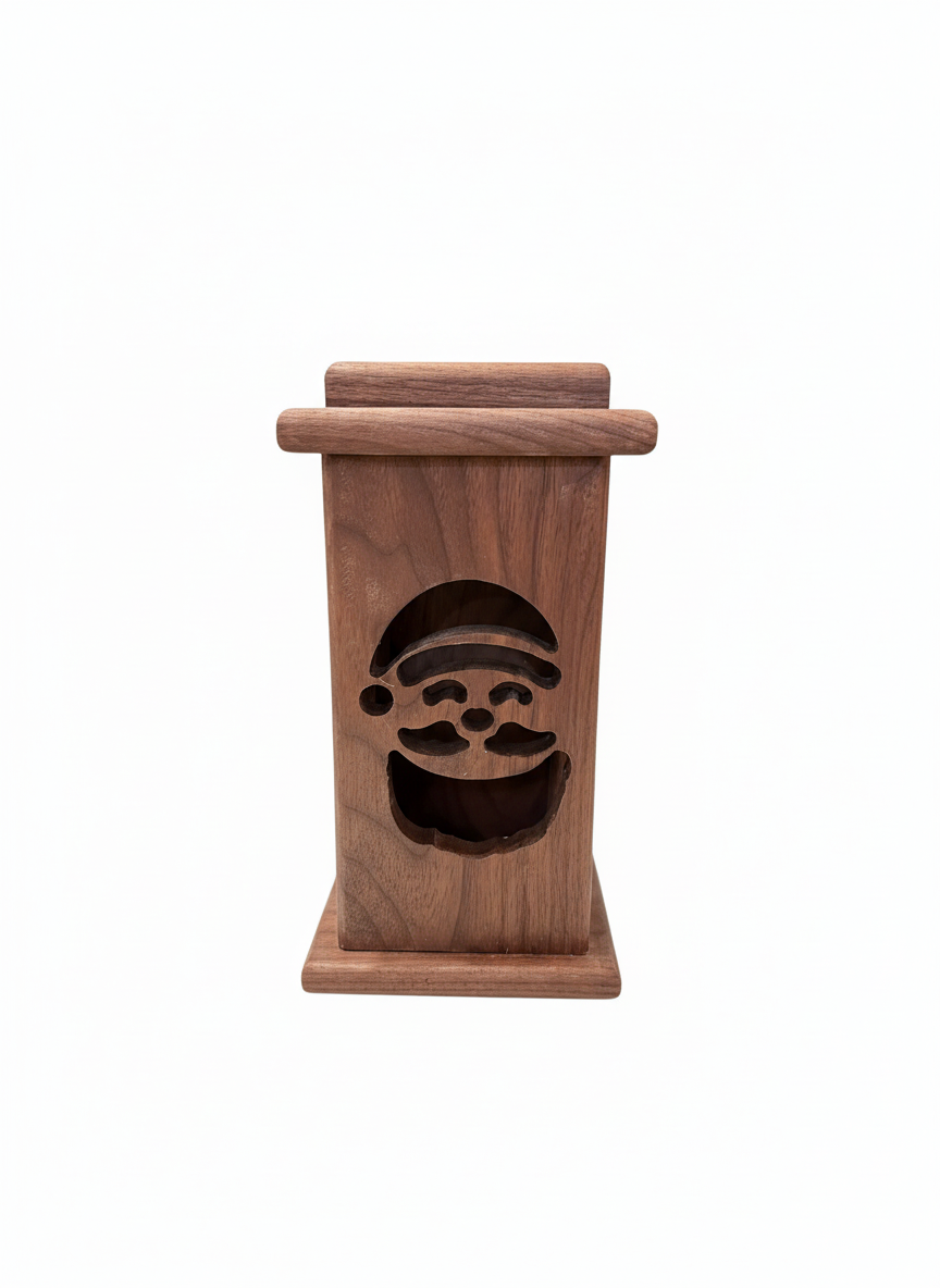 Santa Lantern - Walnut